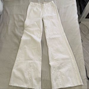 27 waist flare white jeans